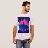 T-shirt Vibrant art de splash Cityscape (Devant entier)
