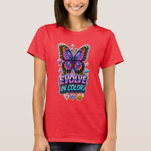 T-shirt Vibrant Color Splash Femme
