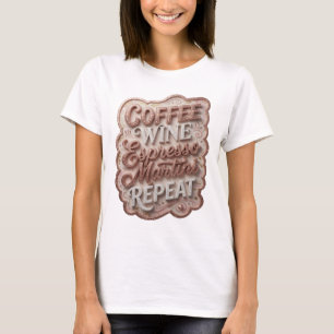 T-shirt Vibrant Gold CAFÉ VIN ESPRESSO MARTINI REPEAT v2