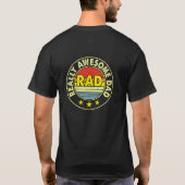 T-shirt Vibrant jaune vraiment génial papa rad typo (Dos)