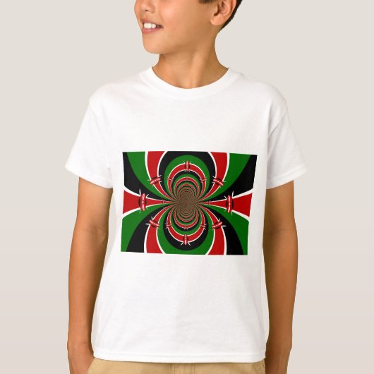 T-shirt Vibrant Kenya Vision : Drapeau kényan en miroir (Devant)