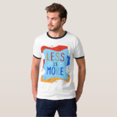 T-shirt Vibrant "Less Is More" Abstract Graphic (Devant entier)