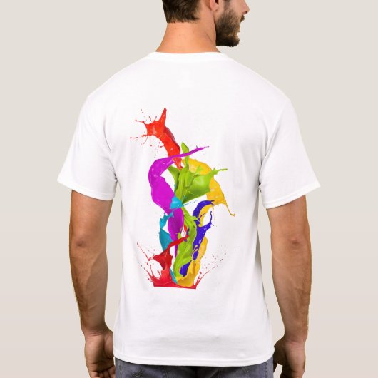 T-shirt Vibrant Liquid Explosion: Abstract Paint Splash (Dos)