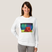 T-shirt Vibrant Northern Lights Camping Tent Night (Devant entier)
