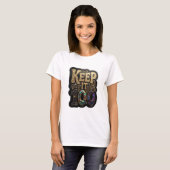 T-shirt Vibrant Or KEEP IT 100 Texte 3D Art (Devant entier)