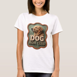T-shirt Vibrant Orange CLUB DE MAMAN DE CHIEN Art à Porter
