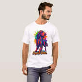 T-shirt Vibrant Pop Art English Setter Dog (Devant entier)