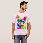 T-shirt Vibrant Pup: Abstract Dog Art (Devant entier)