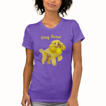 T-Shirt Vibrant Purple Poodle Art Reste Mignon