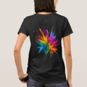 T-shirt Vibrant Rainbow Paint Splatter Explosion (Dos)
