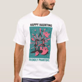 T-shirt Vibrant Retro Pop Art Haunted House Friendly Ghost (Devant)