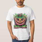 T-shirt Vibrant Scary Pumpkin Pop Art (Devant)