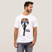 T-shirt Vibrant showgirl avec coiffure en plumes embodies (Devant entier)