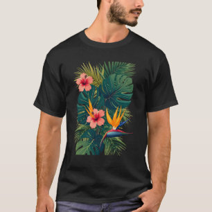T-shirt Vibrant Tropical Jungle All-Over Motif d'impressio