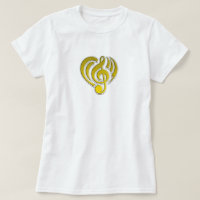 Vibrations Amour Musical Cœur Jaune Note De Musiqu