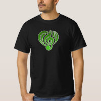 Vibrations Amour Musical Cœur Vert Note De Musique