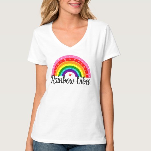 T-shirt Vibrations Arc-en-ciel (Devant)
