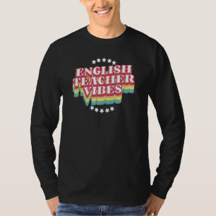 T-shirt Vibrations de professeur d'anglais Femmes Hommes P