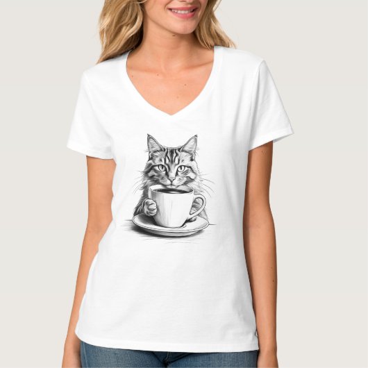 T-shirt Vibrations Positives & Café (Devant)