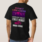 T-shirt Vibrations Rétro Coucher de Soleil (Dos)