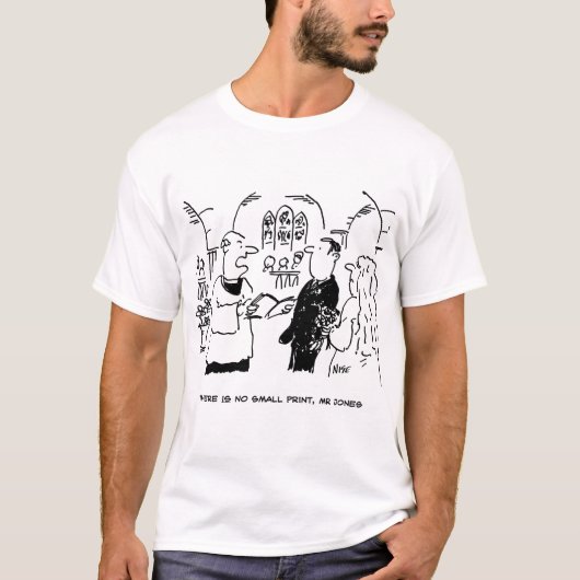 T-shirt Vicar dit qu'il n'y a pas de petit dessin (Devant)