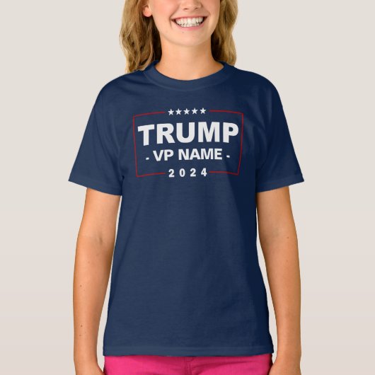 T-shirt Vice-président Trump 2024 sur mesure (Devant)