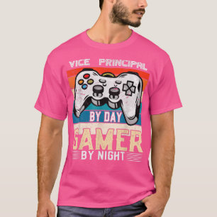 T-shirt Vice-Principal de jour gamer de nuit jeux vidéo
