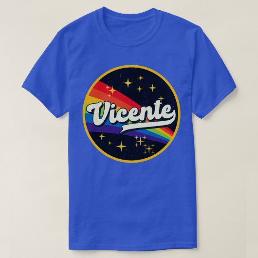 T-shirt Vicente Rainbow Dans L'Espace Style Vintage (Design devant)