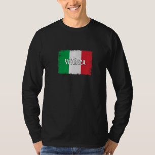 T-shirt Vicenza Italie Ville avec drapeau italien