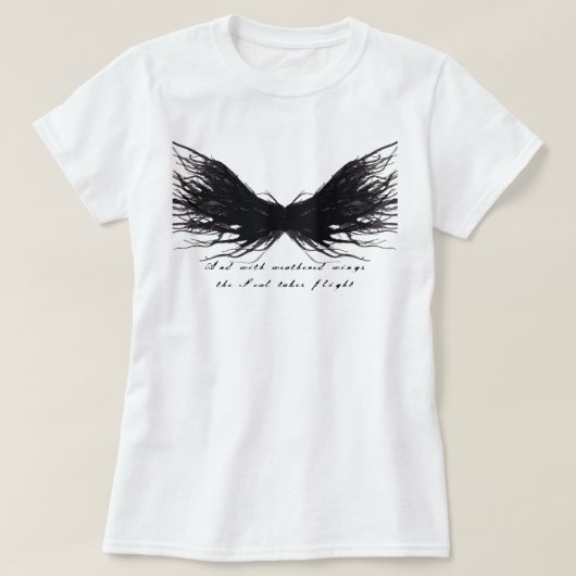 T-shirt Vices Abstract Black Wings Alcohol Ink Art (Design devant)
