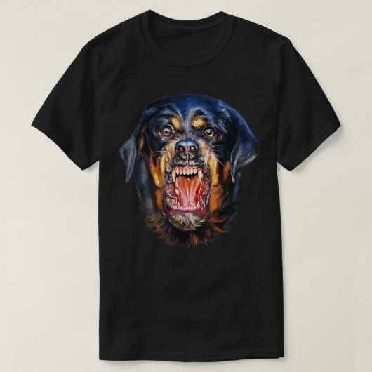 T-shirt Vicious Rottweiler Dog Barking  (Design devant)