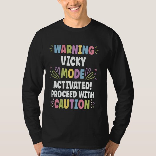 T-shirt VICKY Personalized Name Funny Cute Custom VICKY Na (Devant)