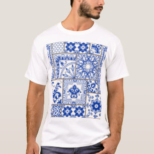 T-shirt Victorian Majolica : Patchwork Tile Motif.