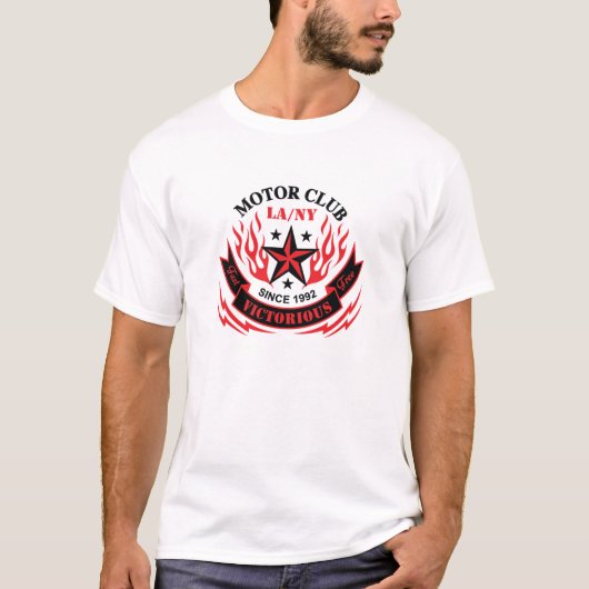 T-shirt Victorieux Red Flame Motor Club Tee (Devant)