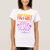 T-shirt Victory In Jesus Christian (Devant)