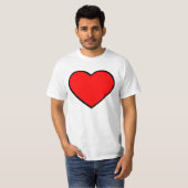 T-shirt vide de nom d'insertion de coeur (Devant entier)