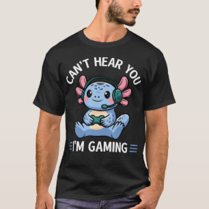 T-shirt Vidéo de l'Axolotl joueuse mignonne d'anime ne peu
