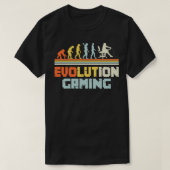 T-shirt Vidéo de l'évolution du jeu Drôle de l'évolution h (Design devant)