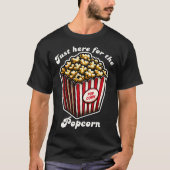 T-shirt Vidéo drôle juste ici pour Popcorn (Devant)
