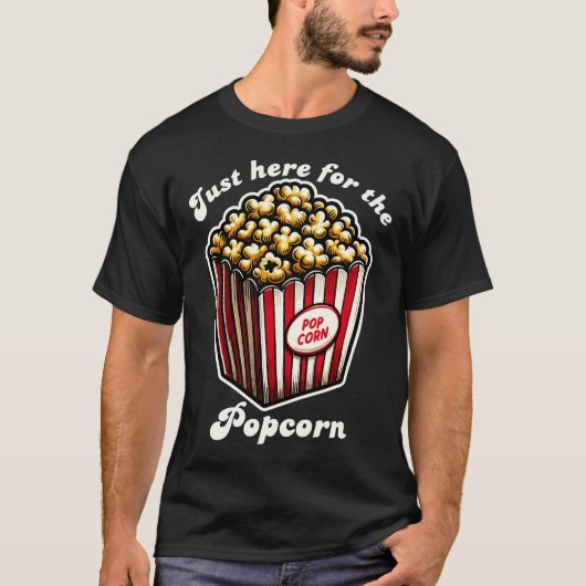T-shirt Vidéo drôle juste ici pour Popcorn (Devant)
