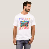 T-shirt Vidéo du développeur Retro Future (Devant entier)