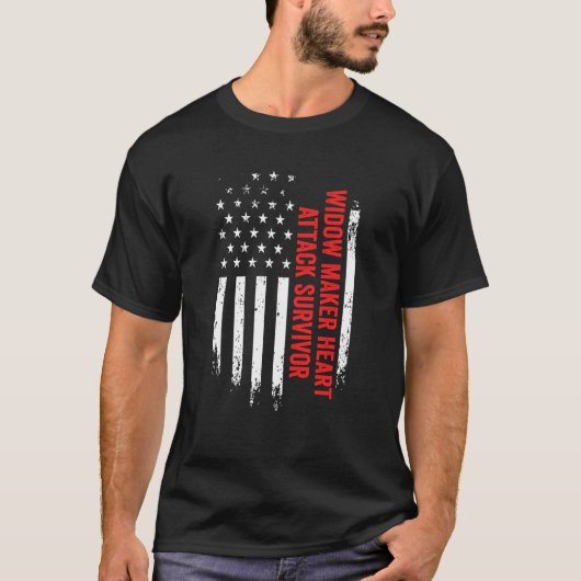 T-shirt Vidéo-femme Maker Heart Attack Survivor American F (Devant)