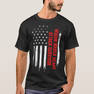 T-shirt Vidéo-femme Maker Heart Attack Survivor American F