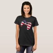 T-shirt Video Game 4th Of July Controller American Flag (Devant entier)