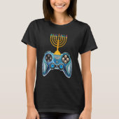 T-shirt Video Game Controller Hanukkah 2022 Menorah Candle (Devant)