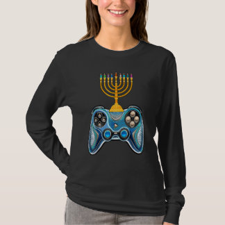 T-shirt Video Game Controller Hanukkah 2022 Menorah Candle