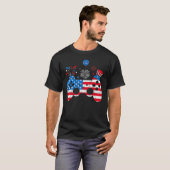 T-shirt Video Game Controller Happy 4th Of July US America (Devant entier)