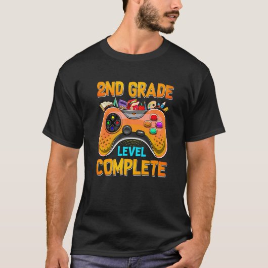 T-shirt Video Game Level Complete Graduation 2nd Grade Gam (Devant)