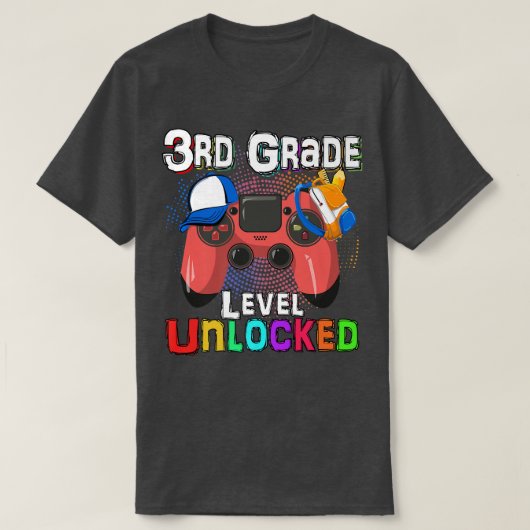 T-shirt Video Game Level Unlocked 3rd Grade Student Teache (Design devant)