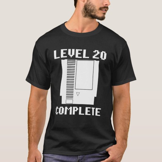 T-shirt Video Gamer 20e Anniversaire Classic Game Cartridg (Devant)